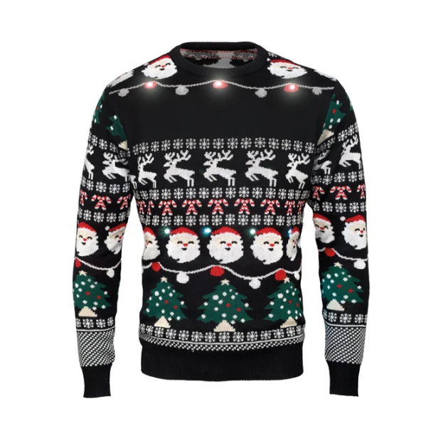 Stickad Jultröja LED