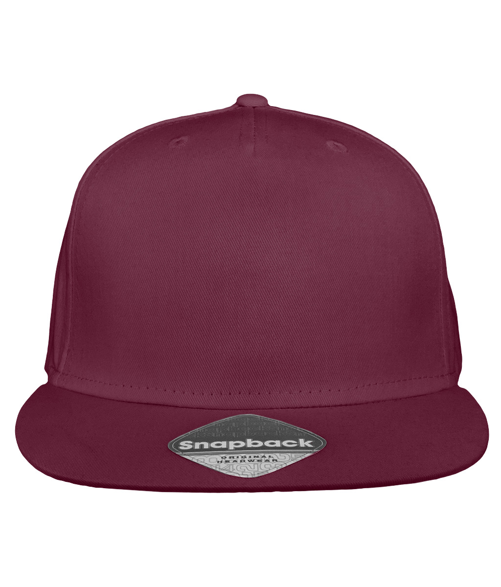 Beechfield B610 Snapback Rapper Cap i färgen Burgundy
